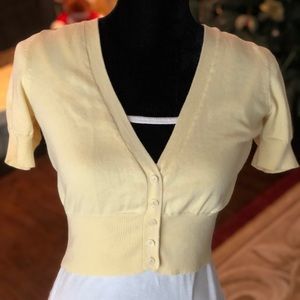 Yellow cardigan